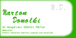 marton domolki business card